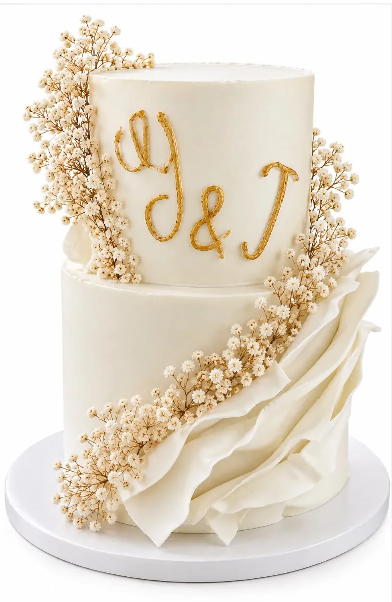 Bolo casamento de dois andares ganache